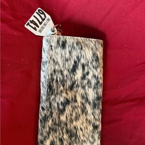 Holy Cow Bandit Wallet $125 Black and White Animal Print Wallet